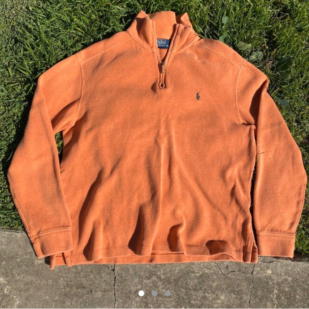 Polo Ralph Lauren Orange Quarter Zip Pullover